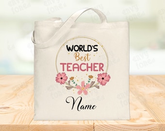 Sac fourre-tout personnalisé pour professeur, collage d'école, cadeau fantaisie, cadeau imprimé, élégant sac à bandoulière à longues poignées, respectueux de l'environnement