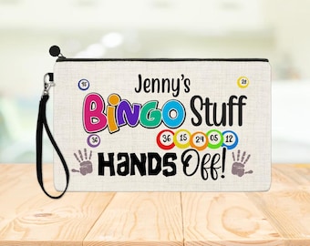 Sacoche personnalisée en lin mains libres, pochette de transport Dabber, accessoires pour crayons, cadeaux pour grand-mère tante, maman, pochette pour stylo Dabber