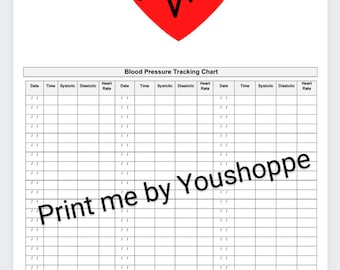 My Personalized Blood Pressure Log Printable