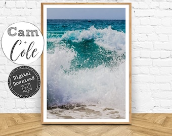 Coastal Wall Art, Beach Prints, Digital Prints, Coastal Decor, Ocean Print, Printable Wall Art, Beach Poster, Waves Print