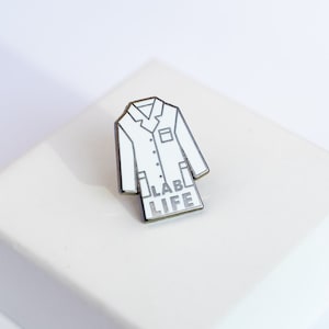 Lab coat Lab Life enamel pin / Microbiology / Science gift / Scientist / Science Art / Microbi