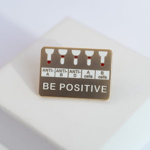 MTS gel card enamel pin / Transfusion Science / Blood Bank image 2