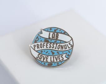 Emaille pin laboratoriumprofessionals / Microbiologie / Wetenschapscadeau / Wetenschapper / Wetenschapskunst / Microbi