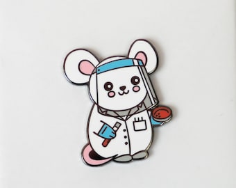 LAB RAT hard enamel pin / laboratory / scientist / med lab tech / scientist / science gift / microbiology / chemistry / biology / Microbi