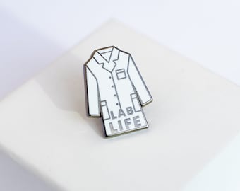 Lab coat Lab Life enamel pin / Microbiology / Science gift / Scientist / Science Art / Microbi