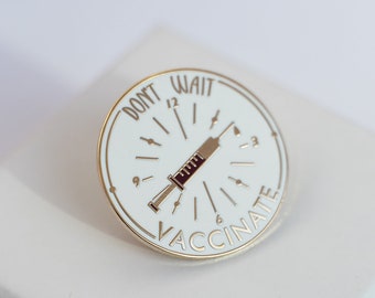 VACCINO vaccinare spilla smalto / Microbiologia / Regalo scientifico / Scienziato / Arte scientifica / Microbi