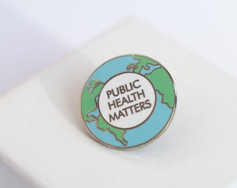 PUBLIC HEALTH enamel pin / science / scientist / microbiology /lab / laboratory / phd / global health / healthcare / science gift / Microbi