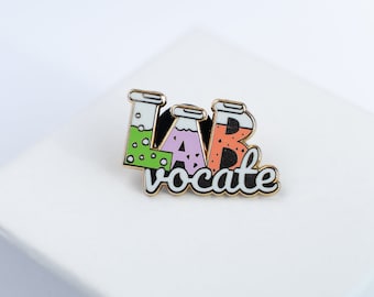 LABvocate laboratory enamel pin / Microbiology / Science gift / Scientist / Science Art