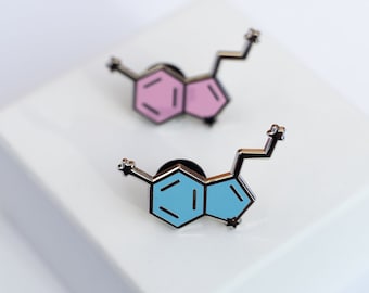 Serotonin Molecule Enamel Pin / Chemistry / Science / Laboratory