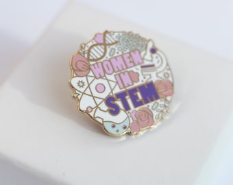 Women in STEM enamel pin / Microbiology / Science gift / Scientist / Science Art