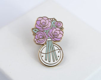 Test Tube Flower Enamel Pin / Laboratory Flask / Science