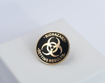 BIOHAZARD enamel pin / laboratory / lab tech / scientist / science gift / stem / microbiology