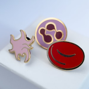 White and red blood cell enamel pin TRIO / scientist / researcher / PhD / immunology / science / laboratory