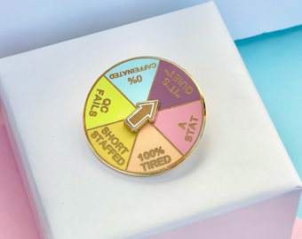 Spinning Laboratory Pin Wheel - Things that can go wrong / Scientist / Science Enamel Pin / Nurse Gift RN gift