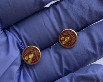 Pendiente de placa de Petri de oro de 18 quilates / plata de ley 925 / tallo de laboratorio de ciencias / joyería científica / joyería médica / pendiente de placa de Petri / tallo