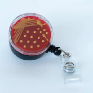 Badge reel - Petri dish Microbiology - Science Art - STEM / Microbi