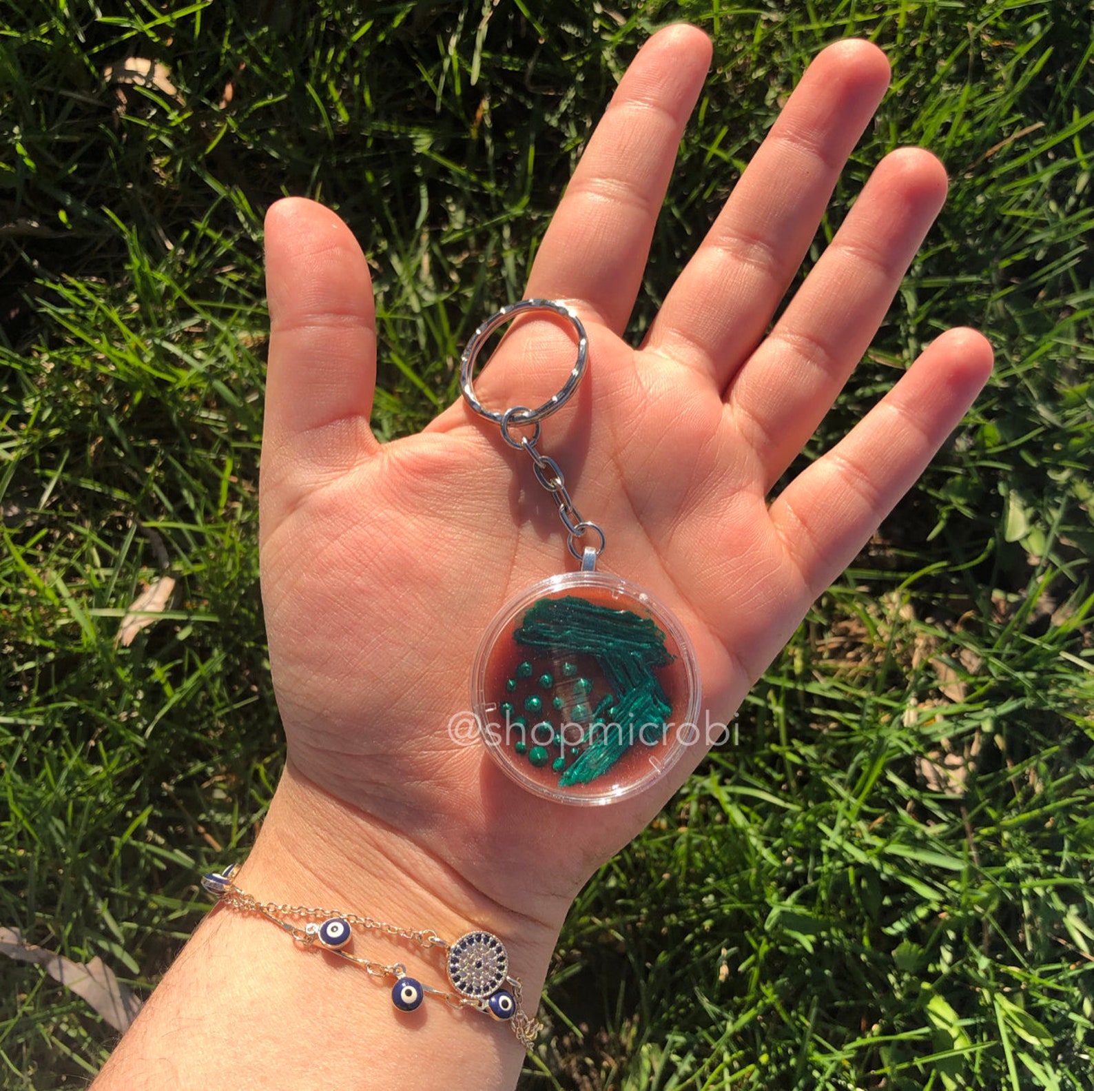 E. Coli EMB Petri Dish Keychain / Microbiology Agar Art / Etsy