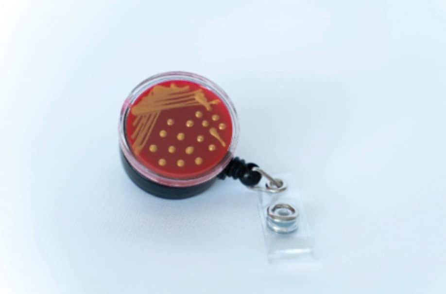 Badge reel - Petri dish Microbiology - Science Art - STEM / Microbi