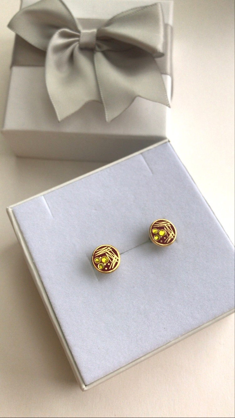 18K Gold Petri Dish earring / 925 sterling silver / science Etsy