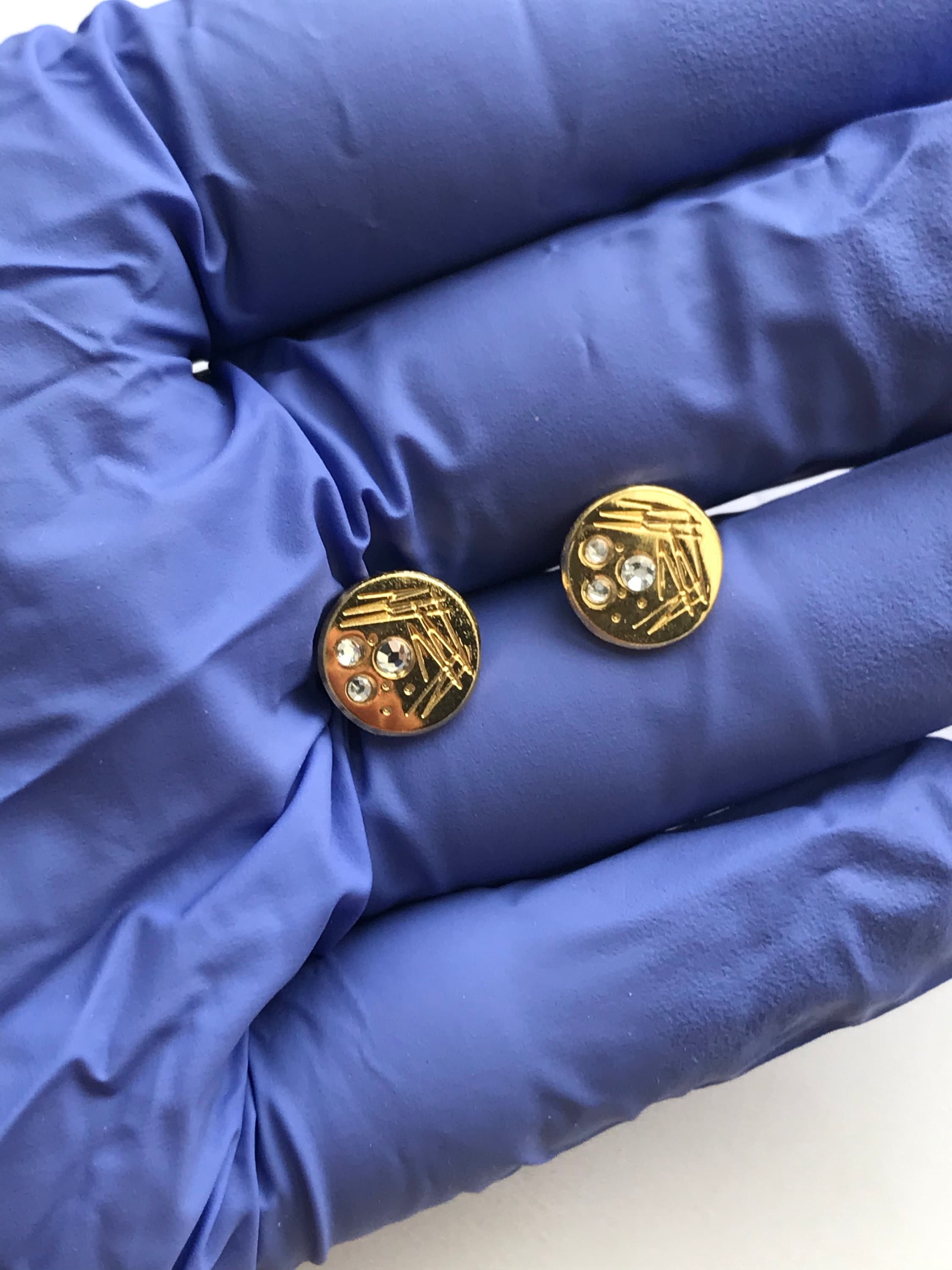 18K Gold Petri Dish Earring / 925 Sterling Silver / Science Etsy