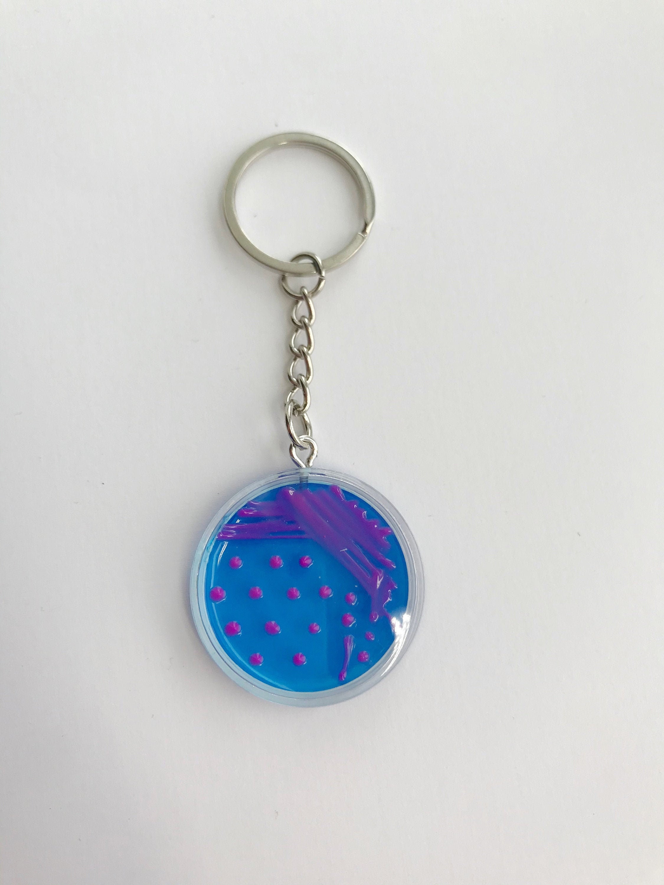 Serratia CLED Petri Dish Keychain / Microbiology Agar Art / Etsy UK