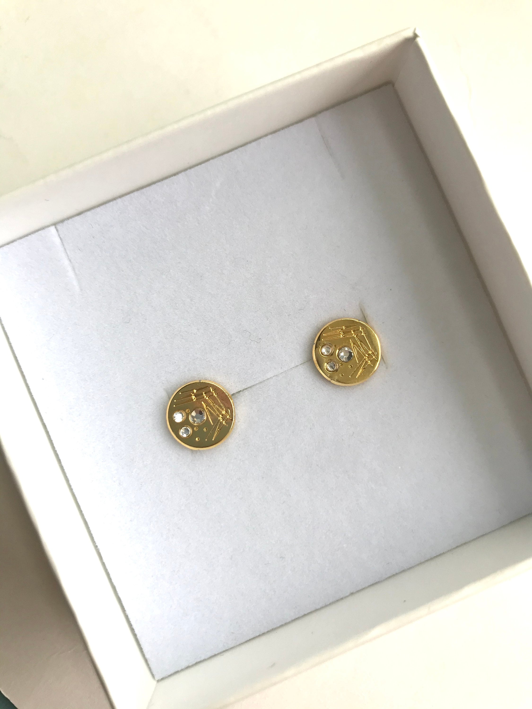 18K Gold Petri Dish Earring / 925 Sterling Silver / Science - Etsy