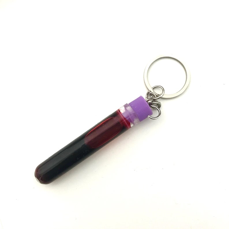 EDTA Blood Test Tube Keychain / Chemistry / Transfusion / Etsy
