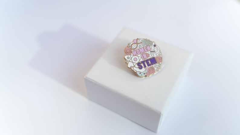 Women in STEM enamel pin / Microbiology / Science gift / Scientist / Science Art 