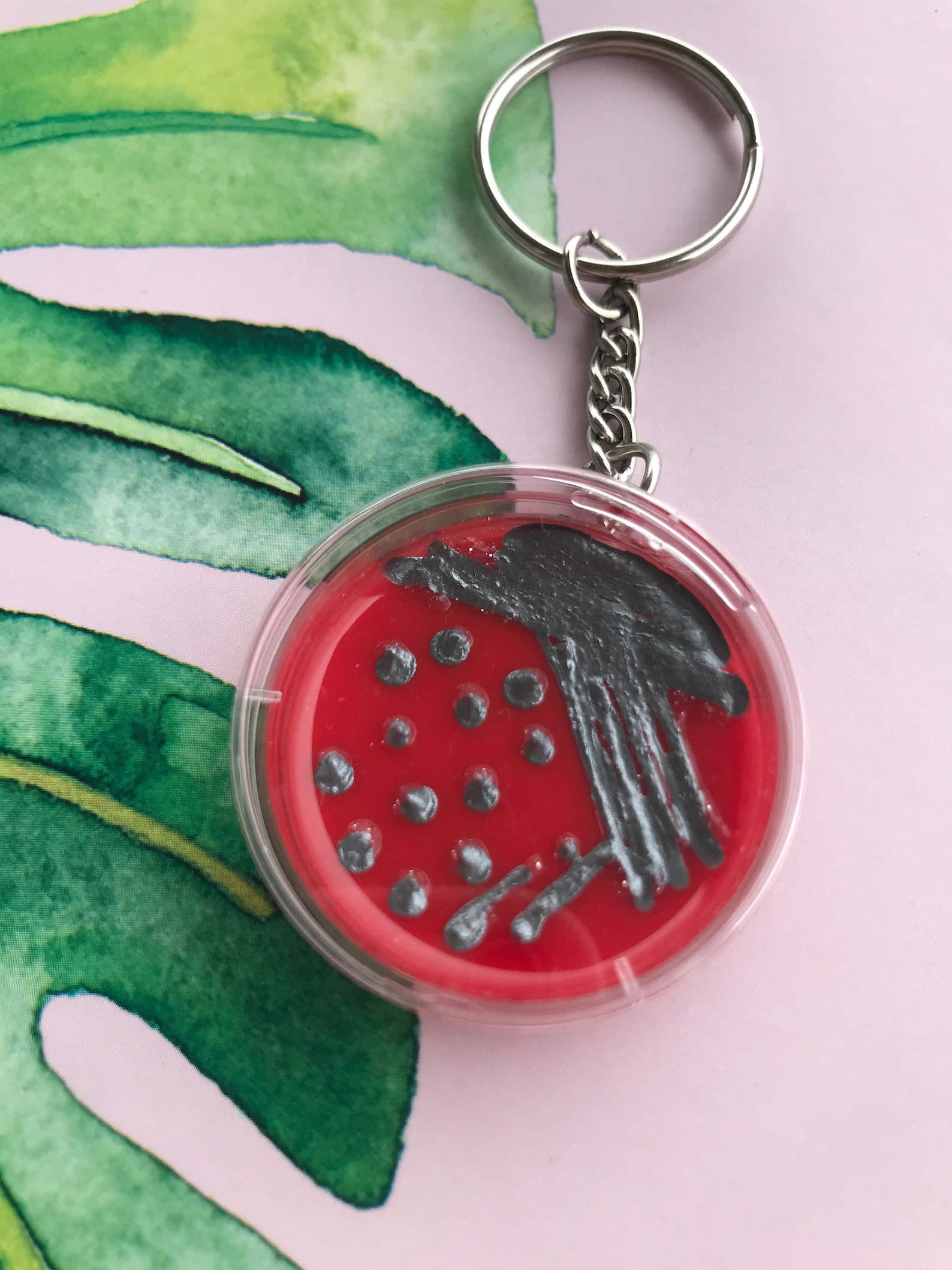 Pseudomonas Petri Dish Keychain / Microbiology Agar Art / Etsy
