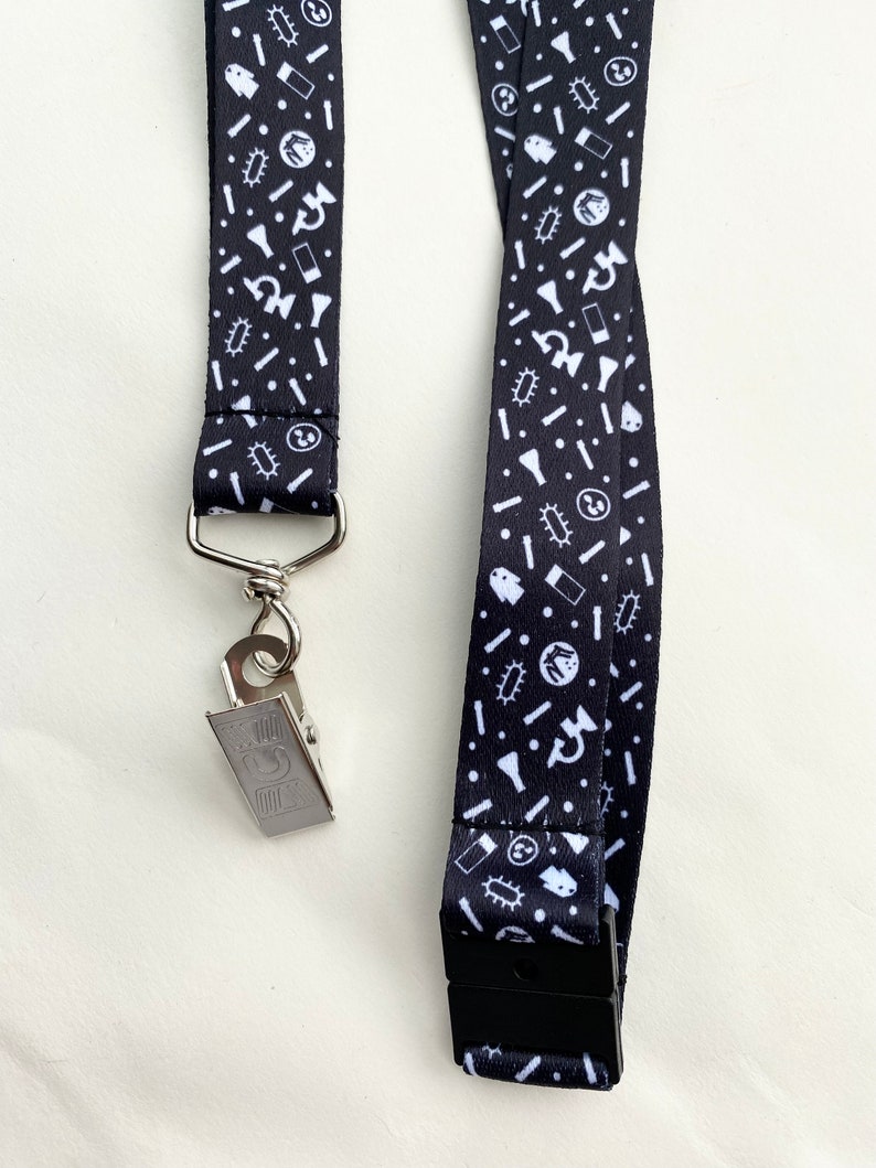 Science LANYARD black & white / Laboratory / Research / PhD / Scientist / Lab Tech / Nurse / STEM / Science Gift / Phlebotomy / Student Gift image 3