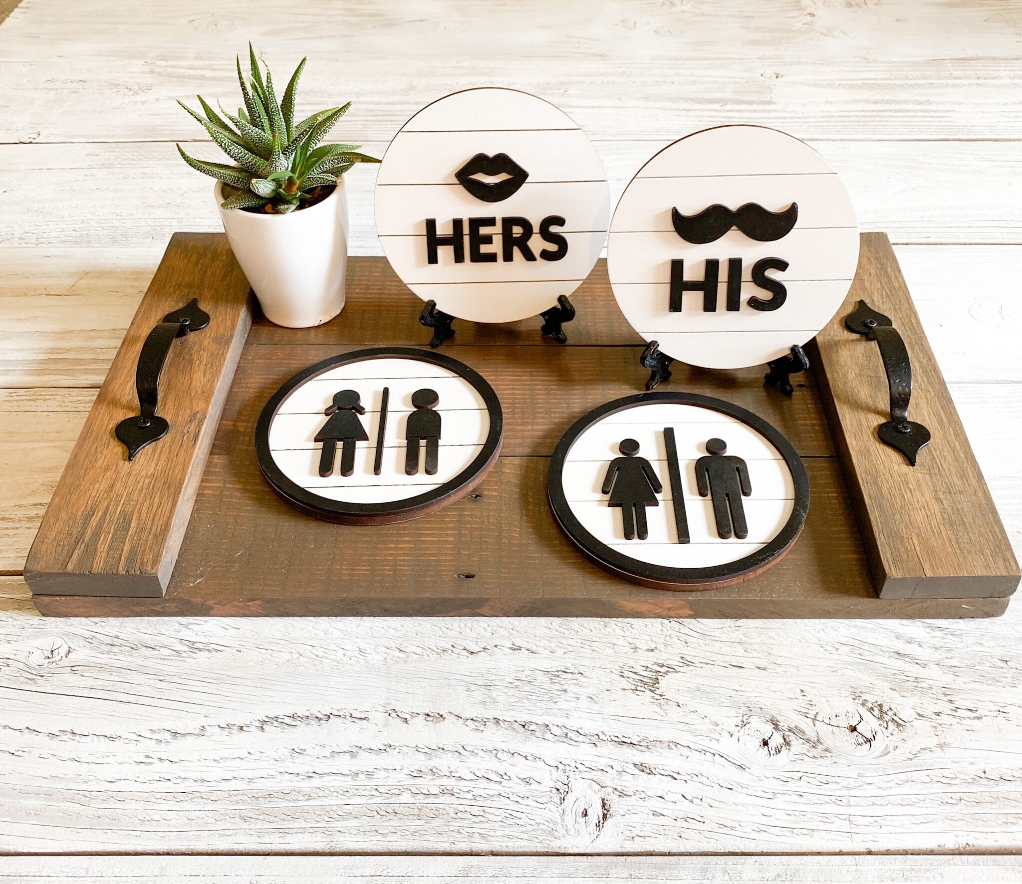 Restroom Male Female Sing, His Her Sign, Bathroom Boy Girl Sign ...