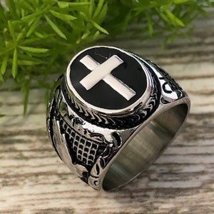 Christian biker cheap rings