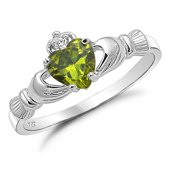 Claddagh ring shop august birthstone