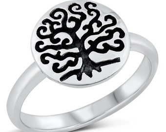 Tree Of Life Ring, Tree Ring in Sterling Silver, Bridesmaid Gift, Lace Ring, Women's Tree Of Life Ring, FREE SHIPPING