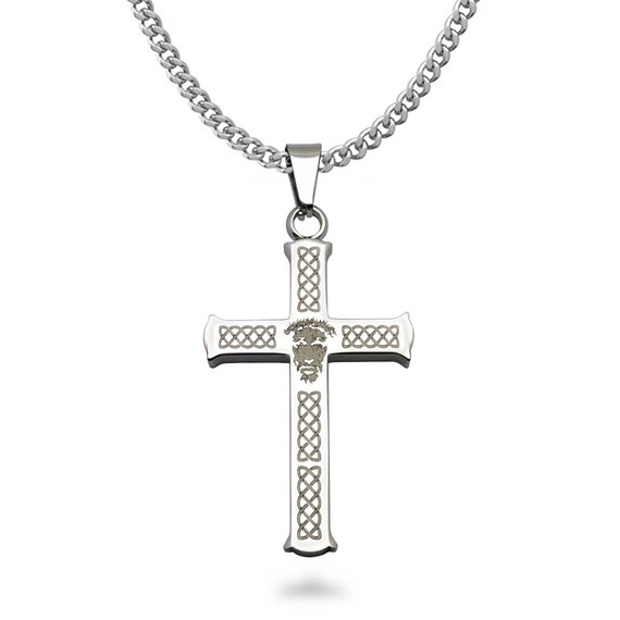 Celtic Cross Necklace Men's Cross 