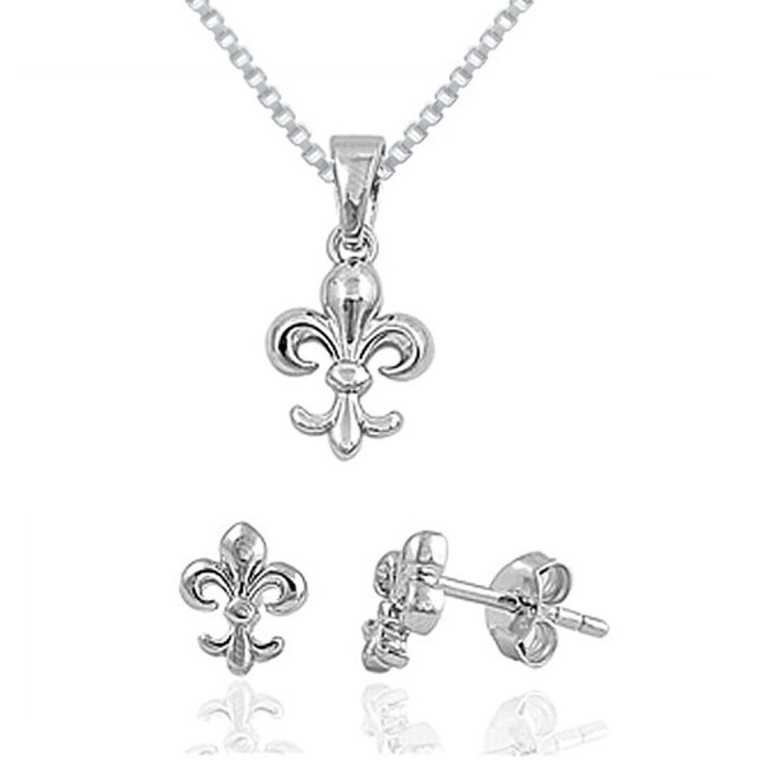 Fleur De Lis Jewelry Sterling Silver Fleur De Lis Necklace & Etsy
