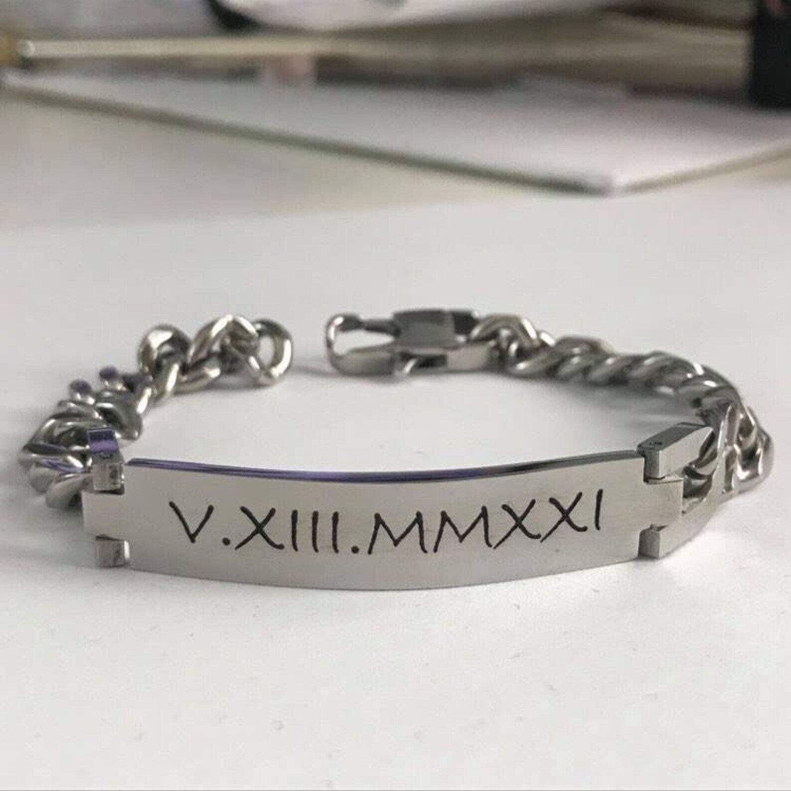 Men's ID Bracelet Personalized Men's Bracelet Custom Etsy Canada
