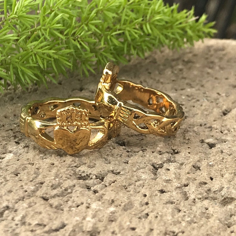 Love Loyalty Friendship Claddagh Band Personalize Claddagh Band Ring CQSSR561 Claddagh Rings Stainless Steel Celtic Claddagh Ring