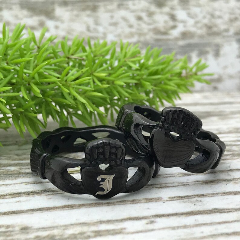Stainless Steel Irish Claddagh Ring With Heart Crown - Silver Promise Band Size 6-10