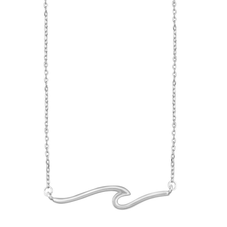 Stainless Steel Wave Necklace Dainty Necklace Gift for Her Wave Necklace Stainless Steel Ocean Wave Necklace