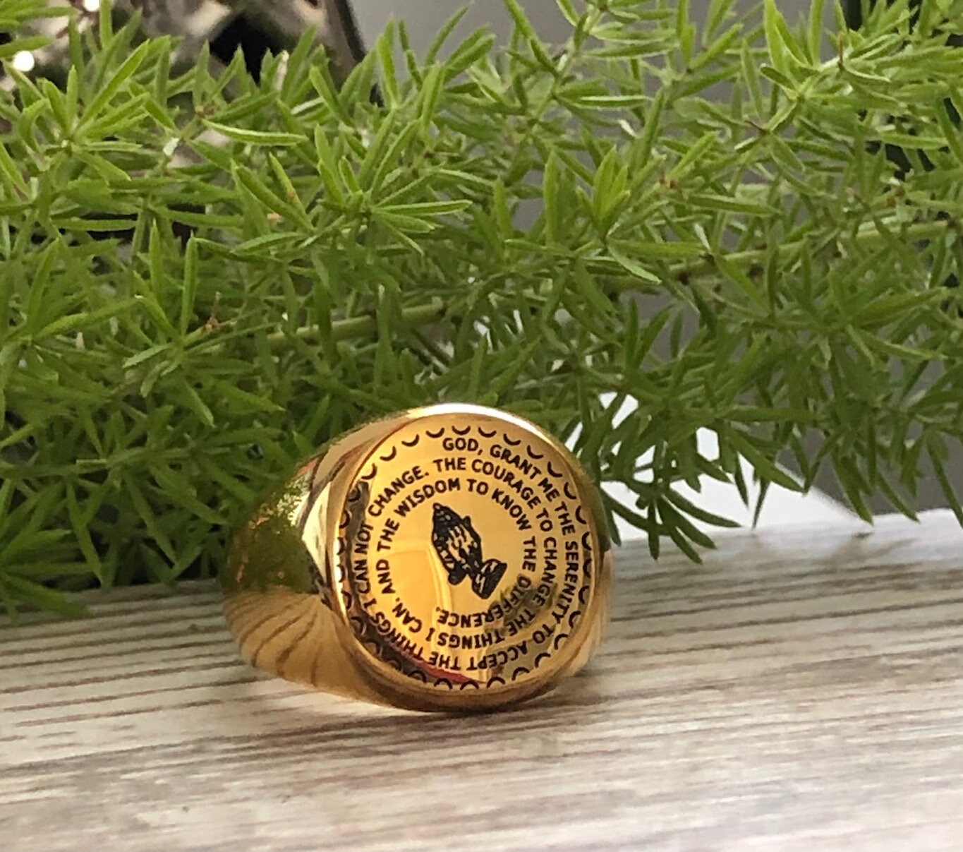 Ring Bible Verse Prayer Ring Christian Jewelry Gold Etsy