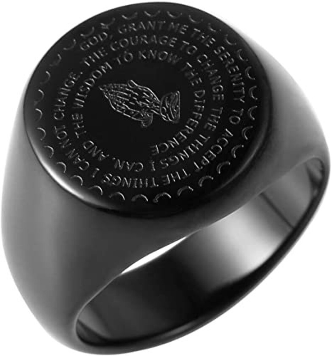 Ring Bible Verse Prayer Ring Christian Jewelry Black Etsy