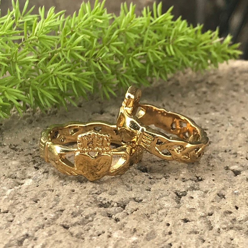 Love Loyalty Friendship Claddagh Band Personalize Claddagh Band Ring CQSSR561 Claddagh Rings Stainless Steel Celtic Claddagh Ring