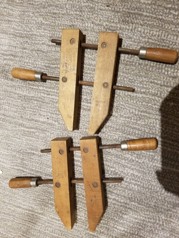 Pair of vintage 10 wood clamps 1 Etsy