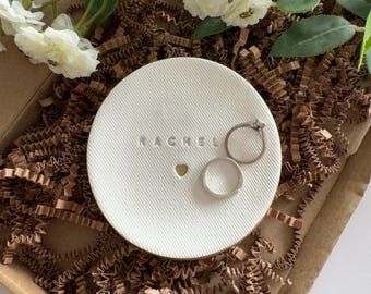 Personalised Ring Dish, Birthday Gift for her, Custom Jewellery Holder Keepsake