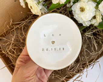 Personalised Ring Dish Anniversary Gift Jewellery Dish, Wedding Gift, Birthday Gift, Bridesmaid Gift, Trinket Dish