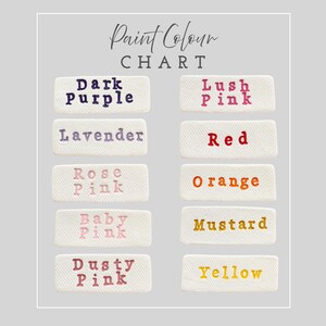 colour chart for paint colours to use on baby clouds