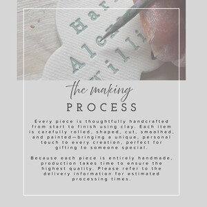 details on the making process of the item