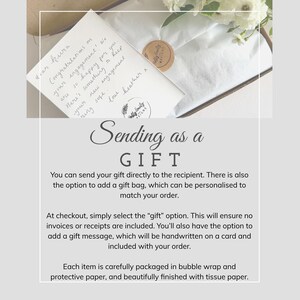 details on sending item as a gift