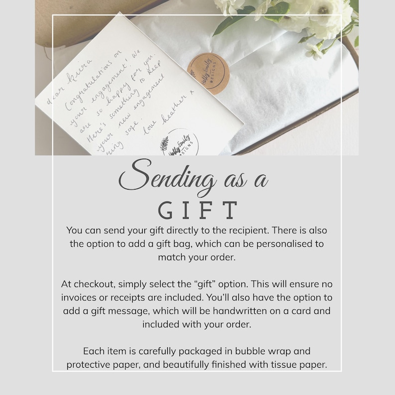 details on sending item as a gift
